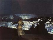 Winslow Homer Eine Sommernacht oil painting